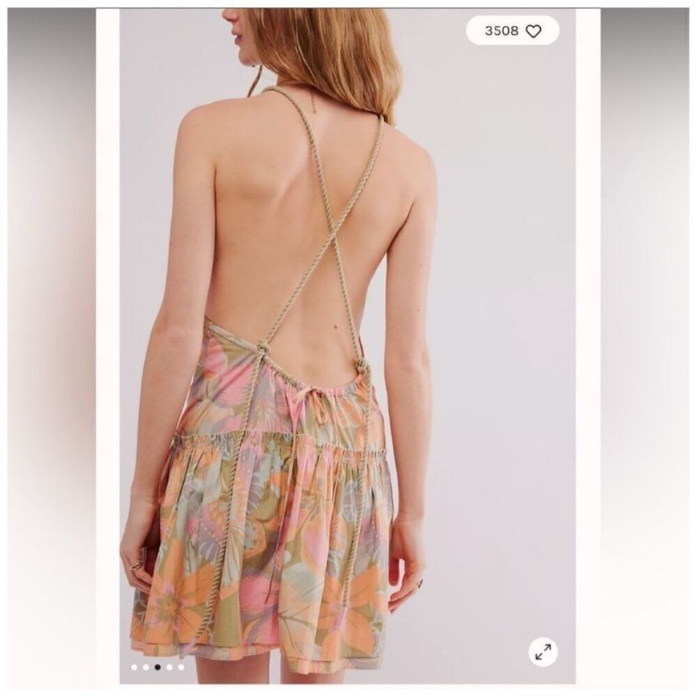 NWOT Free People Deserted Island Mini Dress size small - Picture 3 of 8